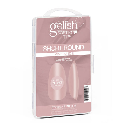 Pink Nude Soft Gel Tip- Short Round 120ct