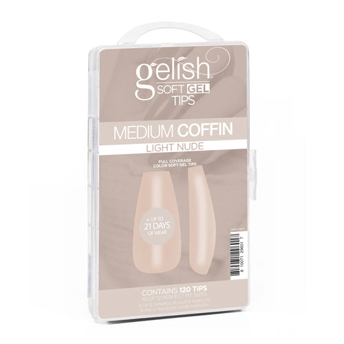 Light Nude Soft Gel Tip- Medium Coffin 120ct