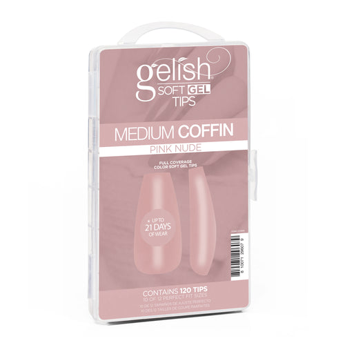 Pink Nude Soft Gel Tip- Medium Coffin 120ct